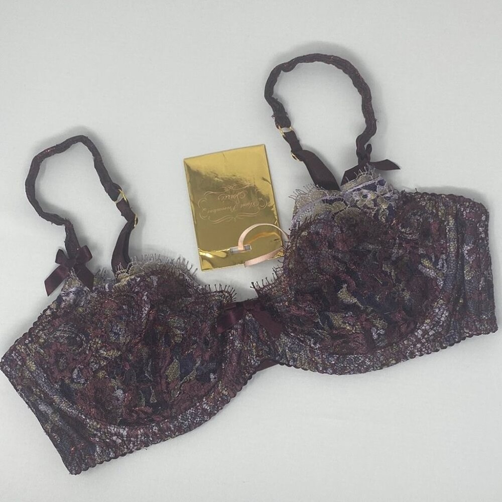 Agent Provocateur Latuta SOIREE Lilac Bra 36D NWT *DEFECT* - Picture 6 of 11